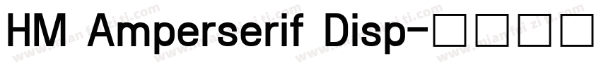 HM Amperserif Disp字体转换